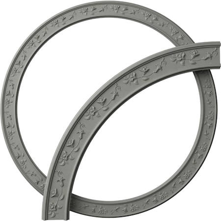 Ekena Millwork 51 1/4-in. OD x 43 1/4-in. ID x 4-in. W x 7/8-in. P Floral Classic Ceiling Ring Kit CRK25FL